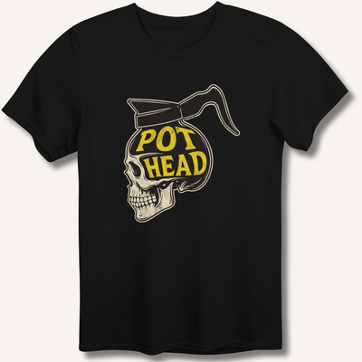 Pot Head T-Shirt Gift For Bourbon Drinker