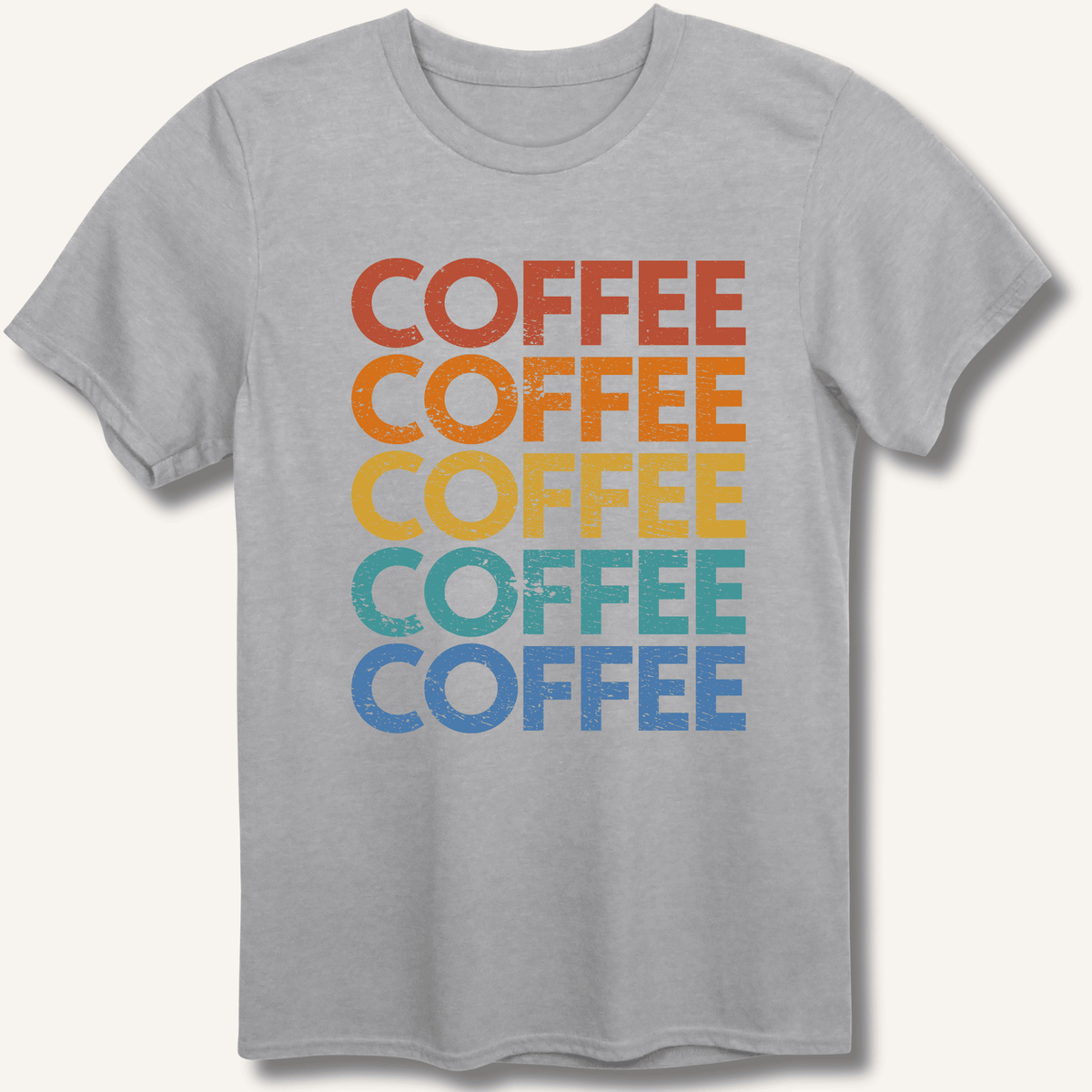 Coffee Vintage Rainbow T-Shirt Gift For Bourbon Drinker
