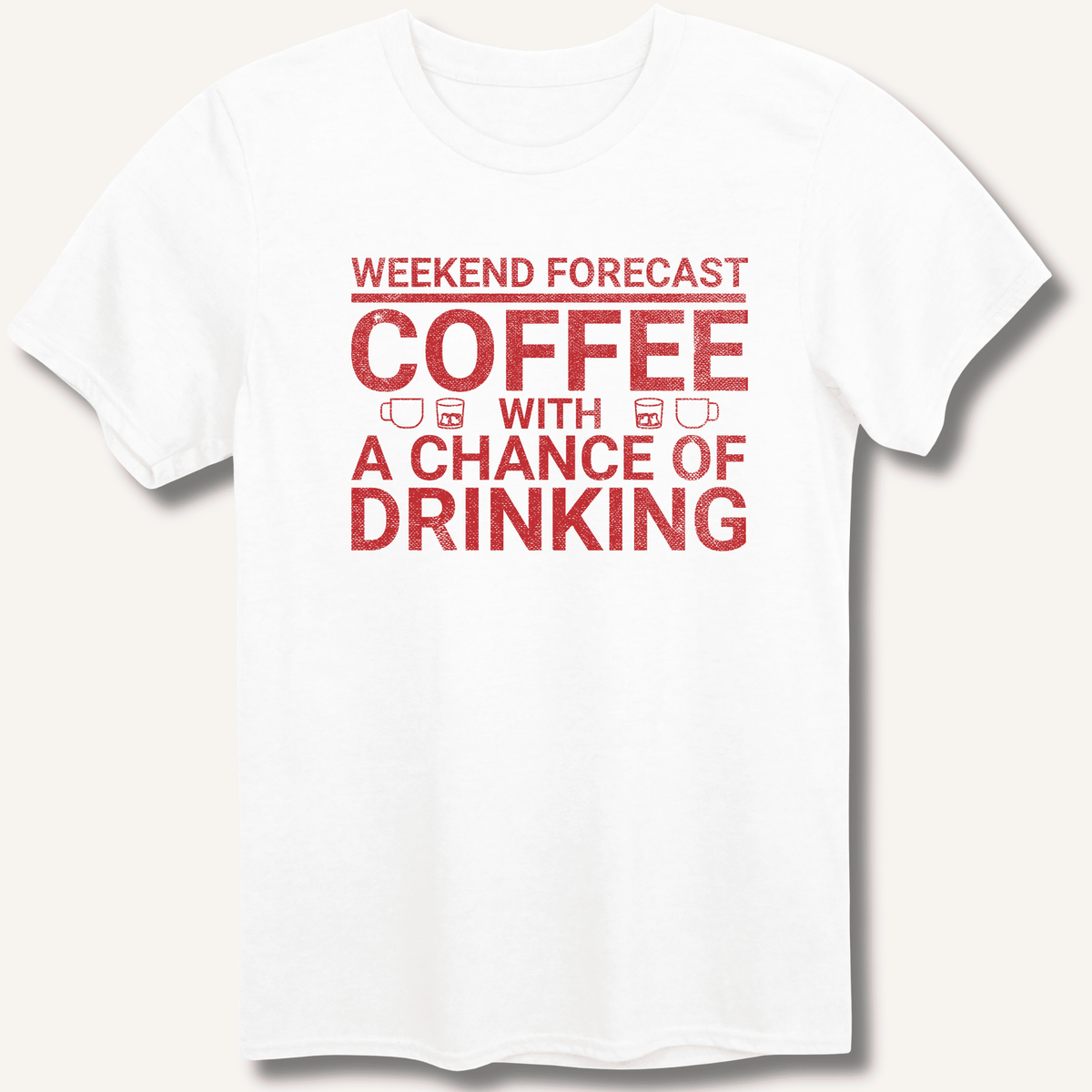 Weekend Forecast T-Shirt Gift For Bourbon Drinker