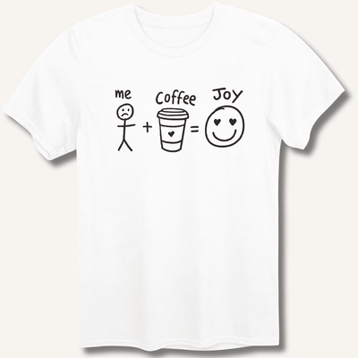 Me + Coffee = Joy T-Shirt Gift For Bourbon Drinker