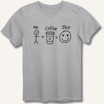 Me + Coffee = Joy T-Shirt Gift For Bourbon Drinker