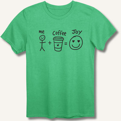 Me + Coffee = Joy T-Shirt Gift For Bourbon Drinker