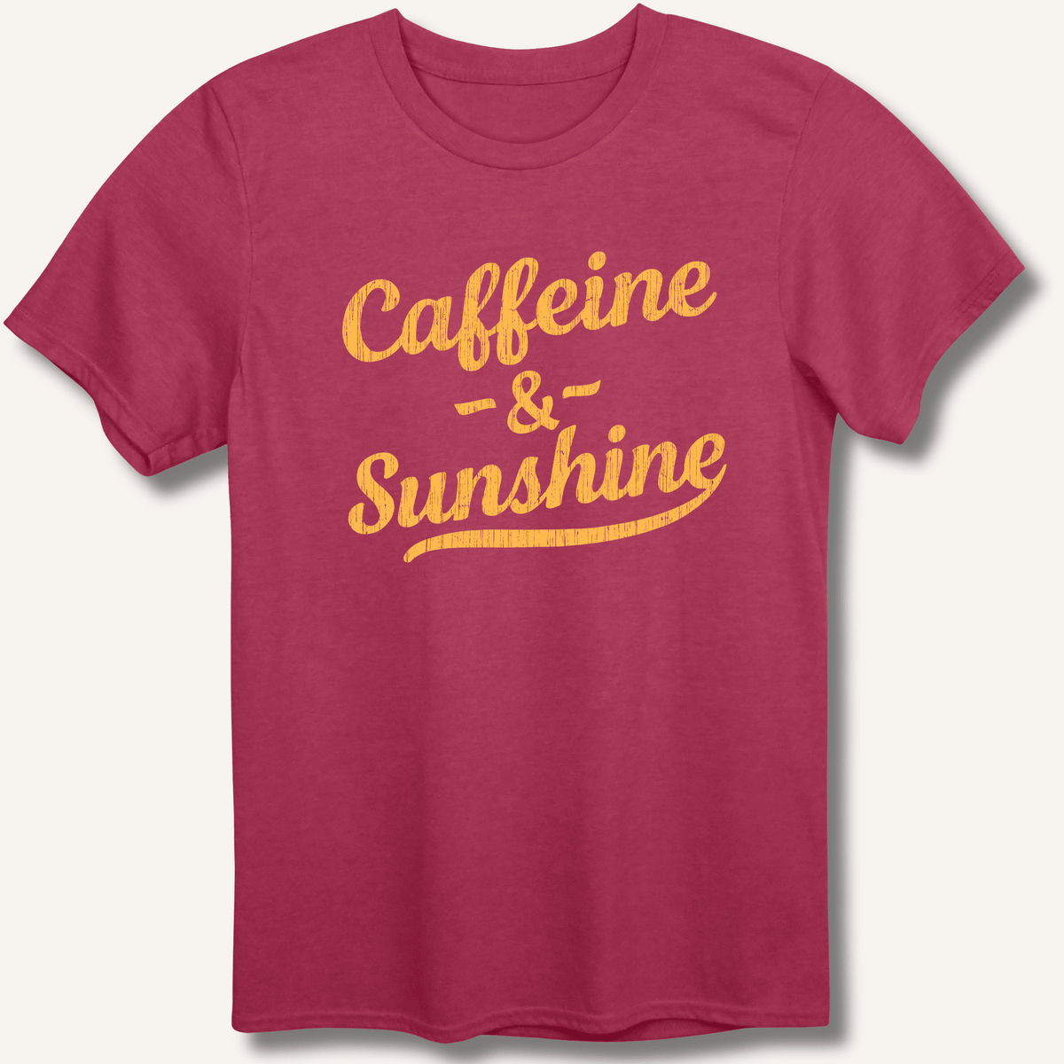 Caffeine & Sunshine T-Shirt Gift For Bourbon Drinker