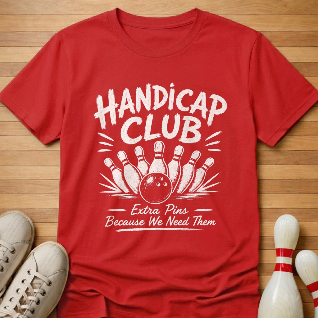 Handicap Club T-Shirt Gift For Bowlers