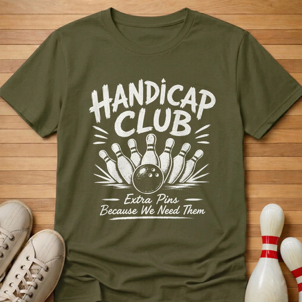 Handicap Club T-Shirt Gift For Bowlers