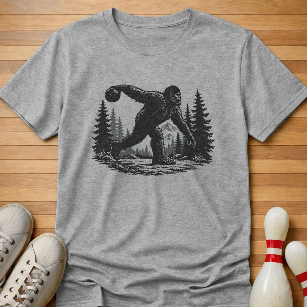 Bigfoot T-Shirt Gift For Bowlers