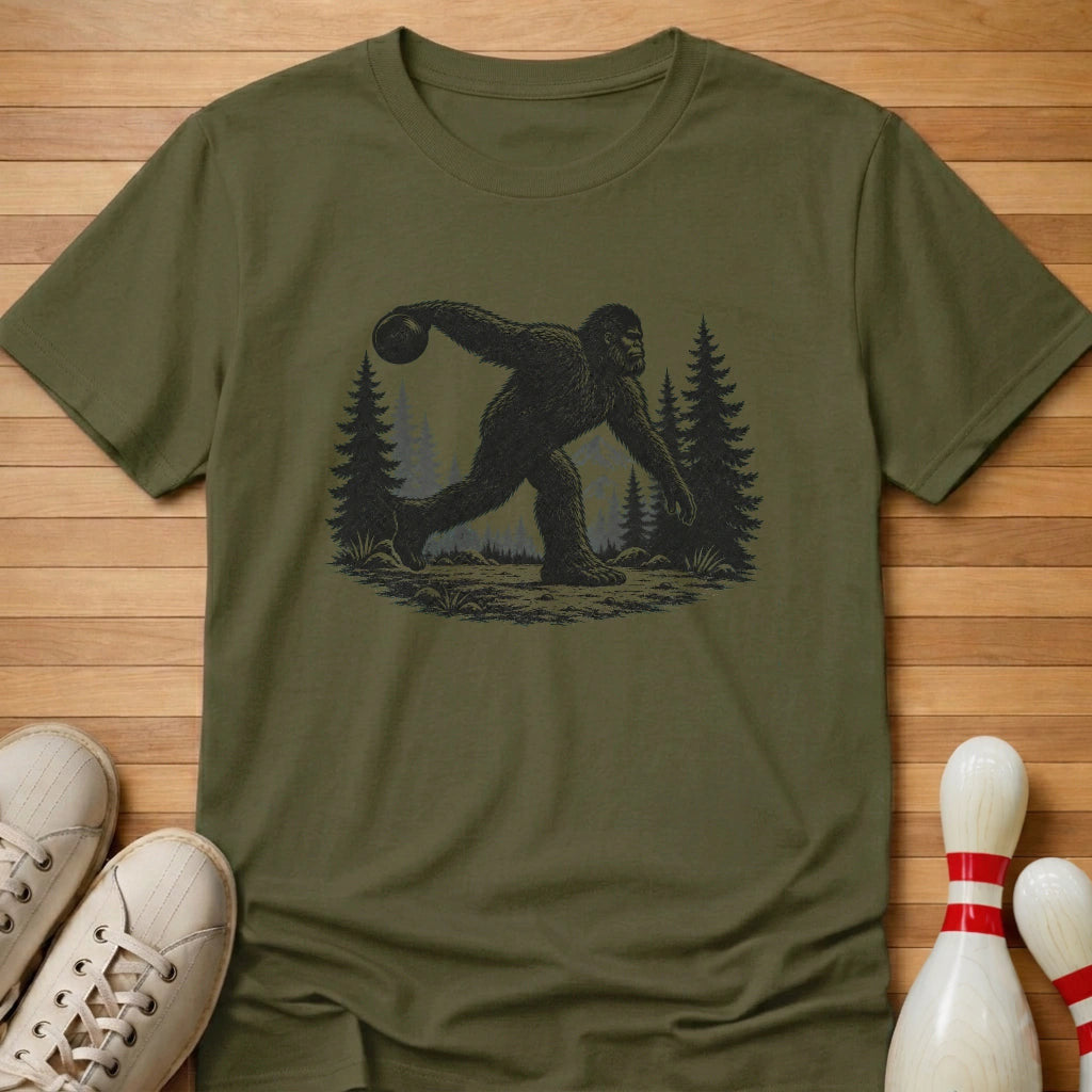 Bigfoot T-Shirt Gift For Bowlers