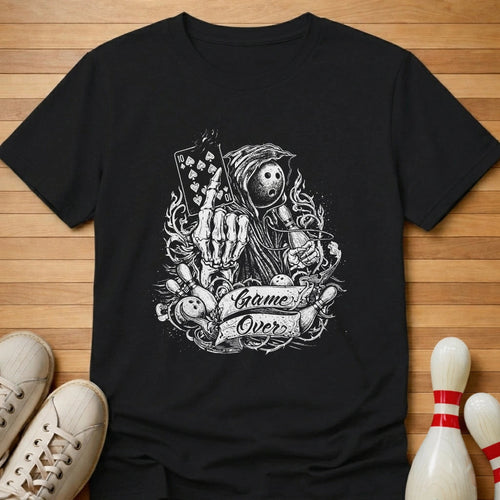 10 Pin Game Over T-Shirt Gift For Bowlers