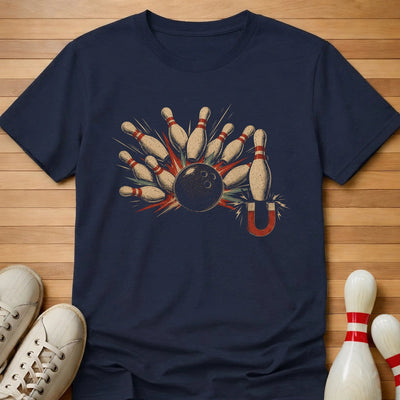 Ten Pin Magnet T-Shirt Gift For Bowlers