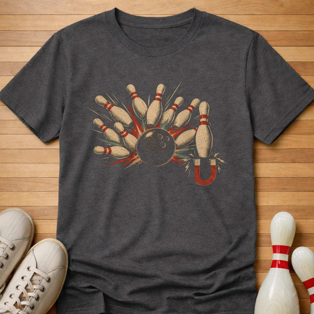 Ten Pin Magnet T-Shirt Gift For Bowlers
