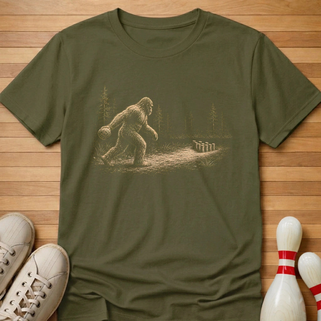 Bigfoot Bowling T-Shirt Gift For Bowlers