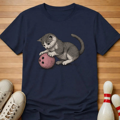 Bowling Cat T-Shirt Gift For Bowlers