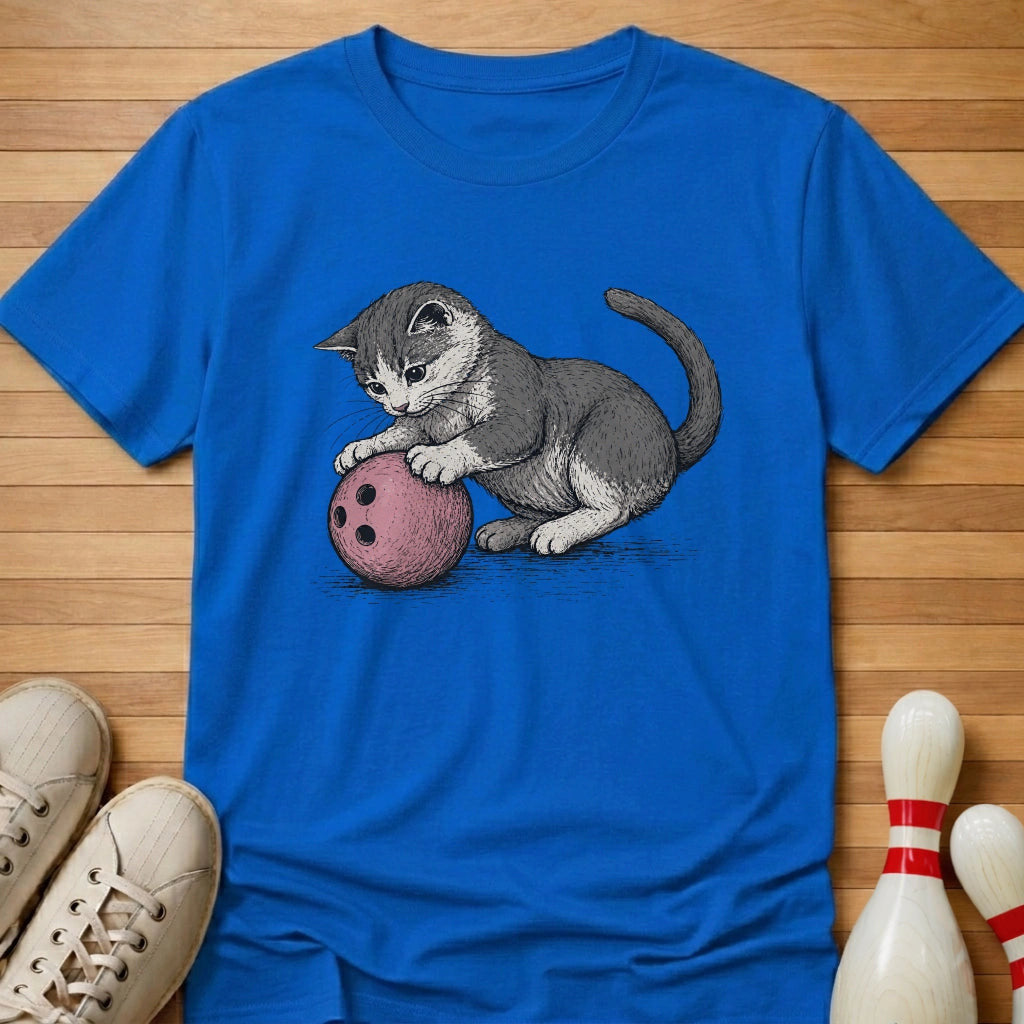 Bowling Cat T-Shirt Gift For Bowlers