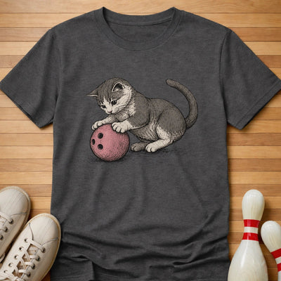 Bowling Cat T-Shirt Gift For Bowlers