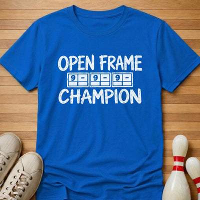 Open Frame Champ T-Shirt Gift For Bowlers