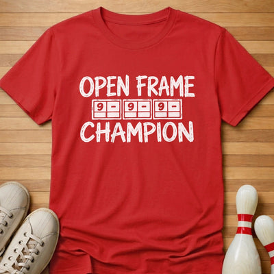 Open Frame Champ T-Shirt Gift For Bowlers
