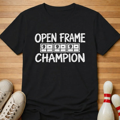 Open Frame Champ T-Shirt Gift For Bowlers