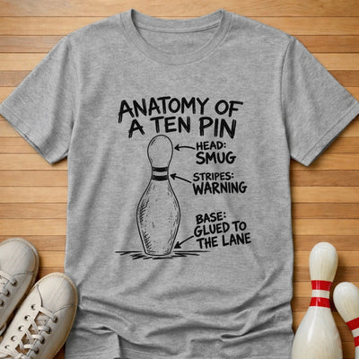 Ten Pin Anatomy T-Shirt Gift For Bowlers