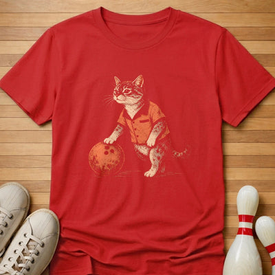 Cat Bowler T-Shirt Gift For Bowlers