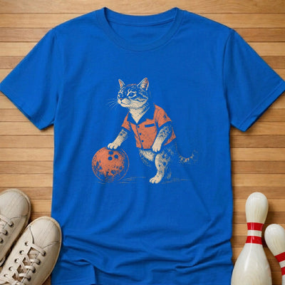 Cat Bowler T-Shirt Gift For Bowlers