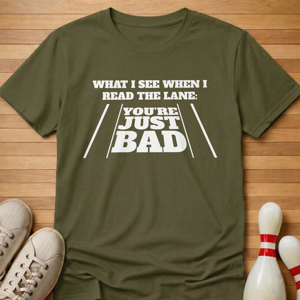 Read The Lane T-Shirt Gift For Bowlers