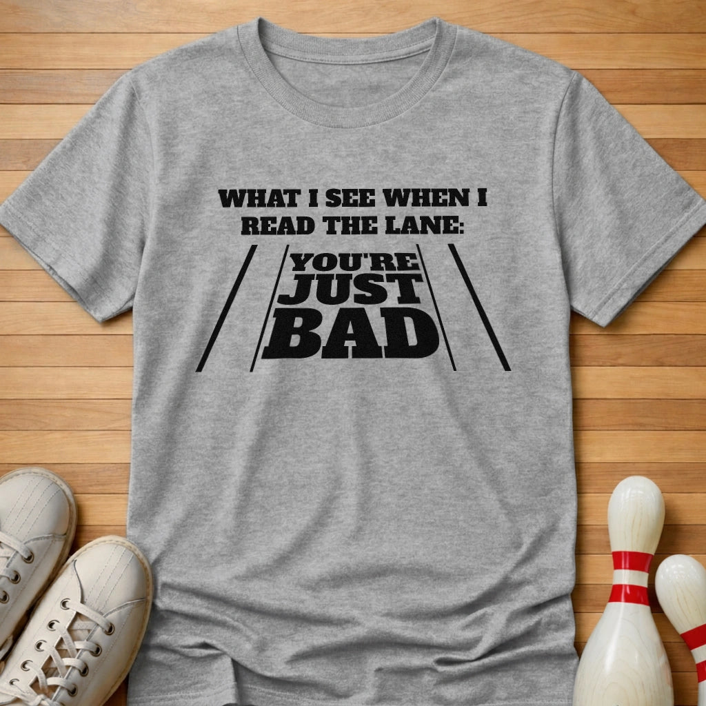Read The Lane T-Shirt Gift For Bowlers