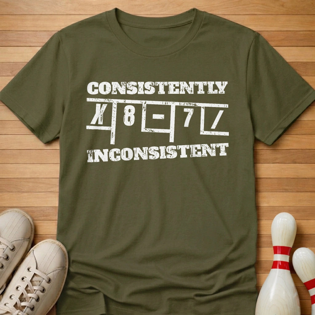 Consistently Inconsistent T-Shirt Gift For Bowlers