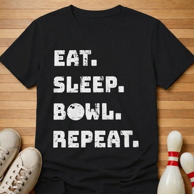 Bowl Repeat T-Shirt Gift For Bowlers