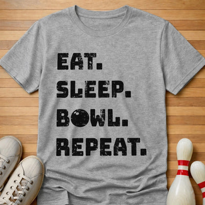 Bowl Repeat T-Shirt Gift For Bowlers