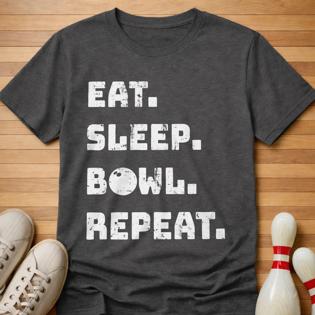Bowl Repeat T-Shirt Gift For Bowlers