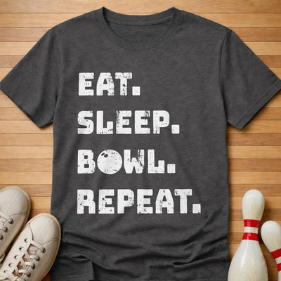 Bowl Repeat T-Shirt Gift For Bowlers