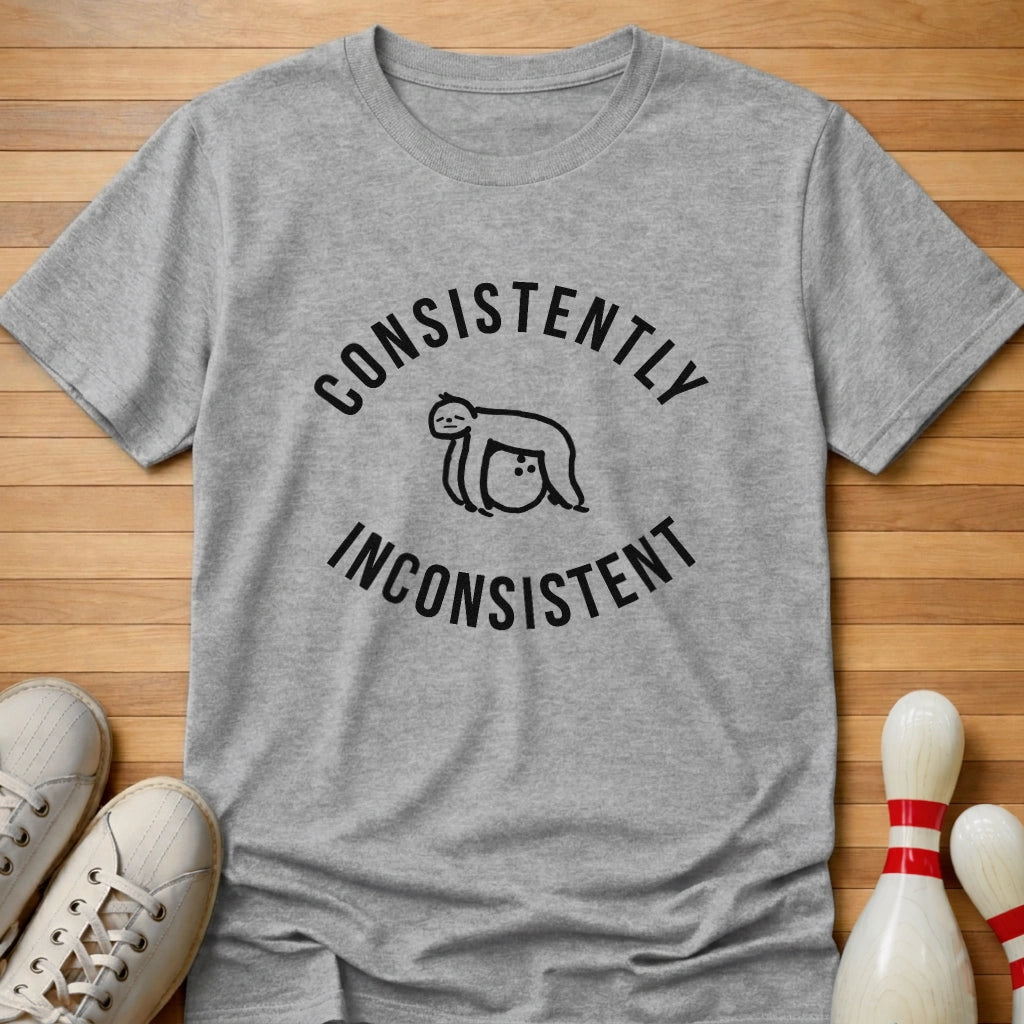 Inconsistent Sloth T-Shirt Gift For Bowlers