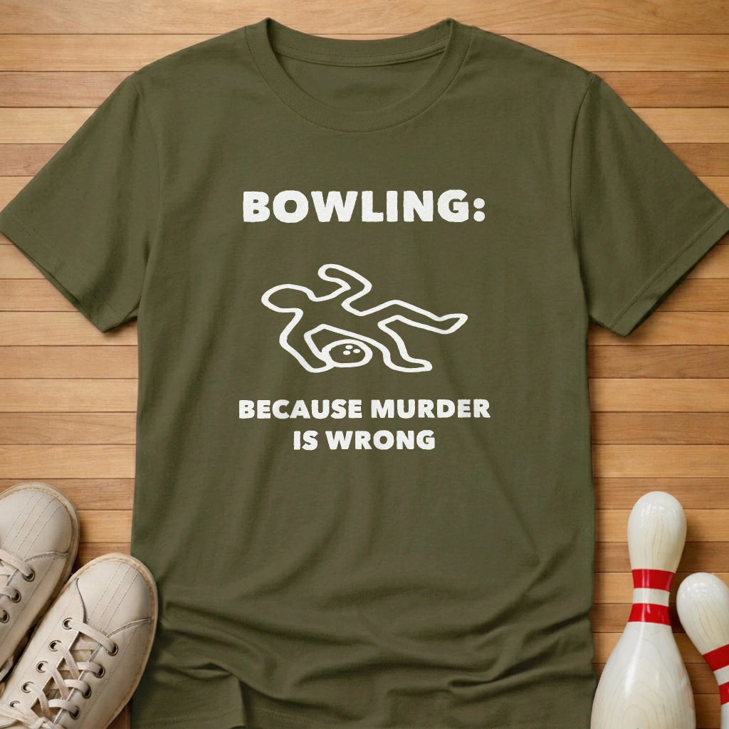 Bowling Murder T-Shirt Gift For Bowlers