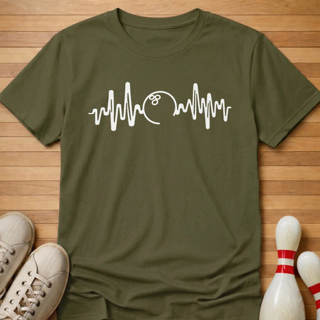 Bowling Heartbeat T-Shirt Gift For Bowlers