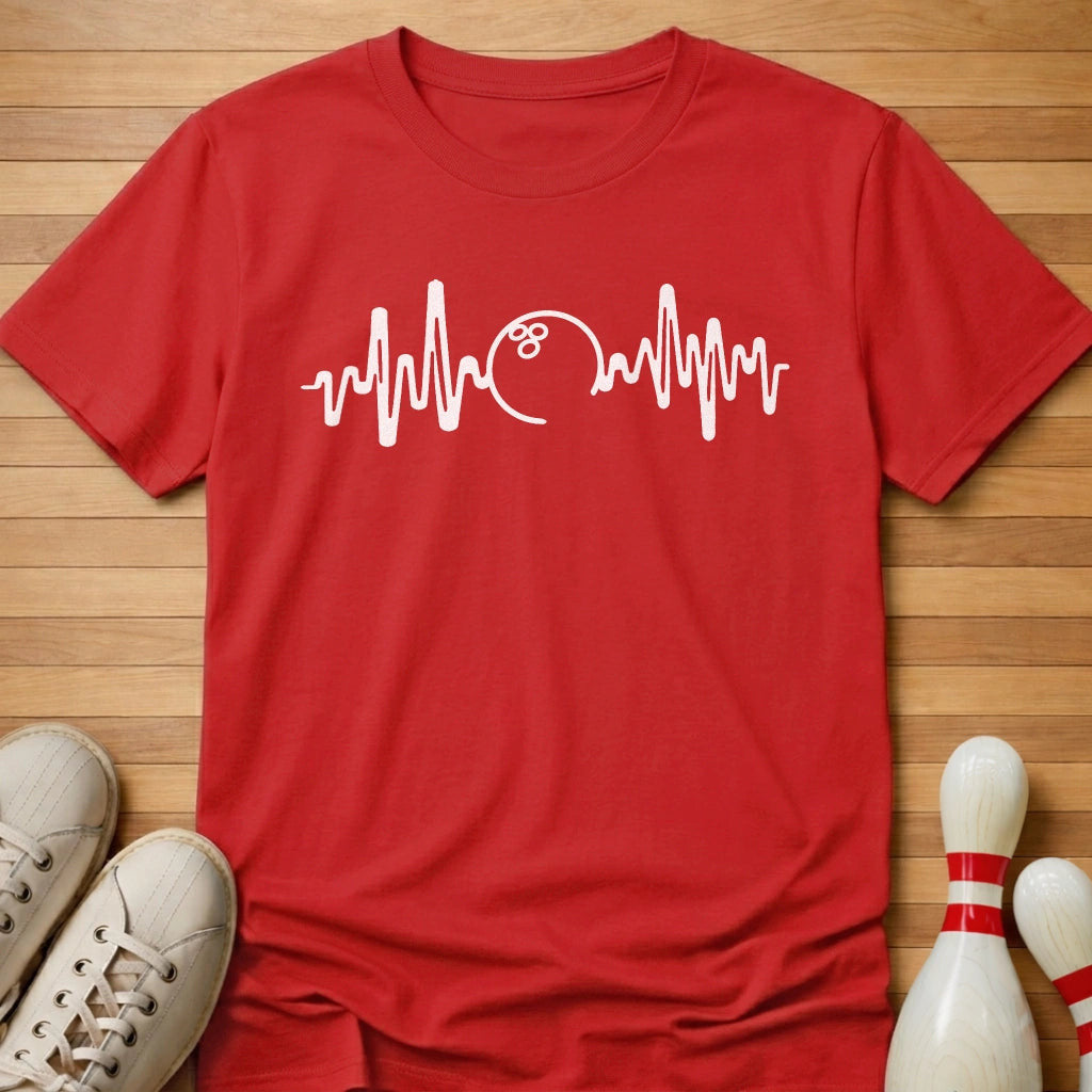 Bowling Heartbeat T-Shirt Gift For Bowlers