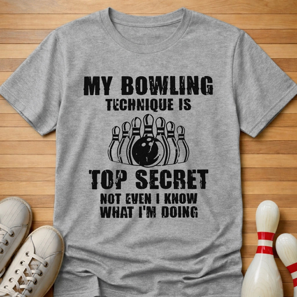 Secret Technique T-Shirt Gift For Bowlers