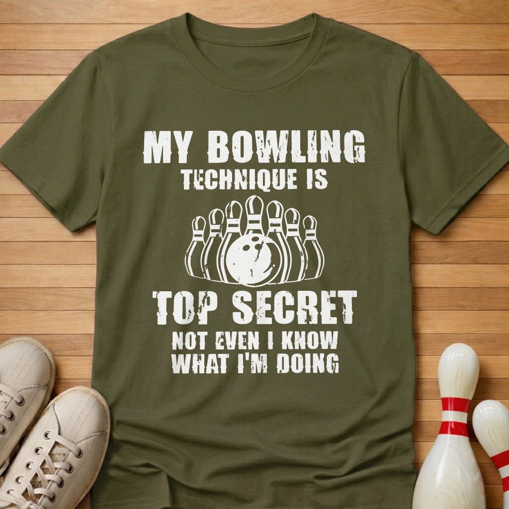 Secret Technique T-Shirt Gift For Bowlers