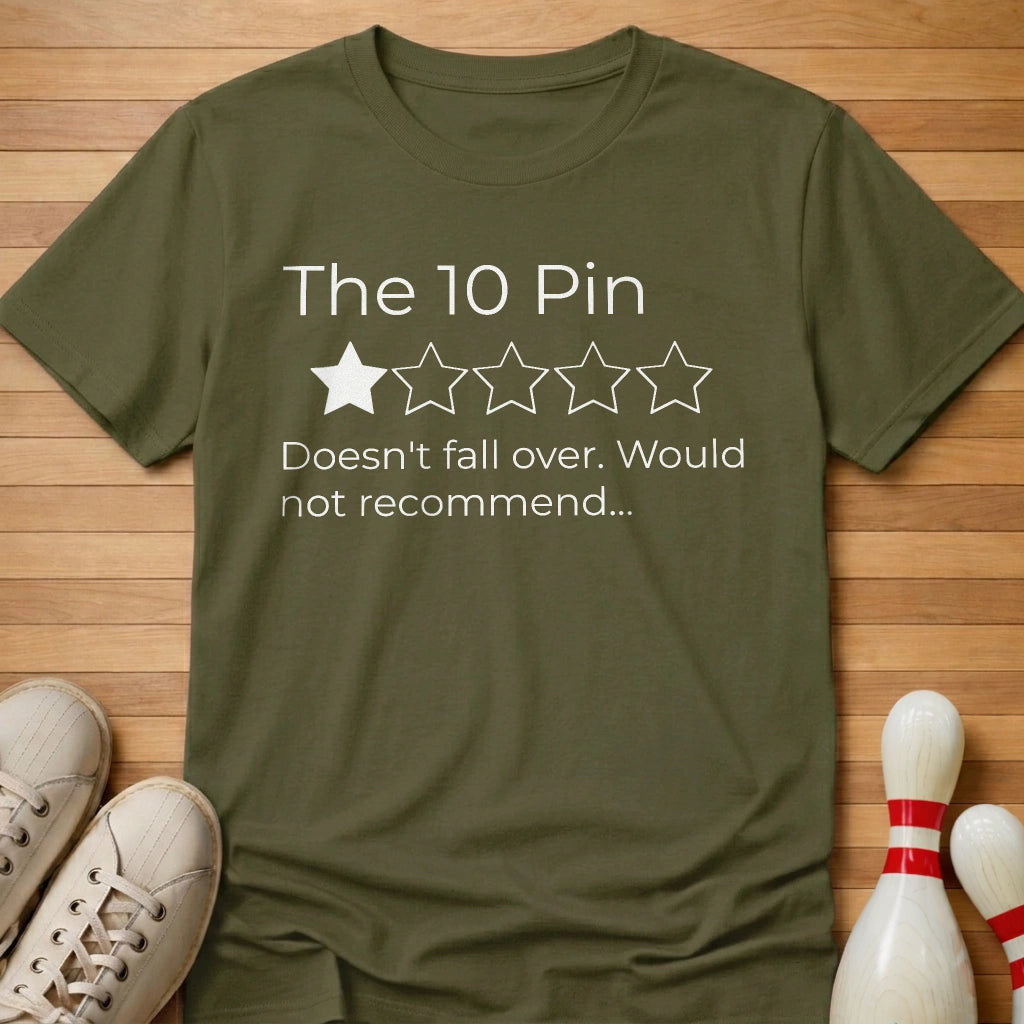 10 Pin 1 Star T-Shirt Gift For Bowlers