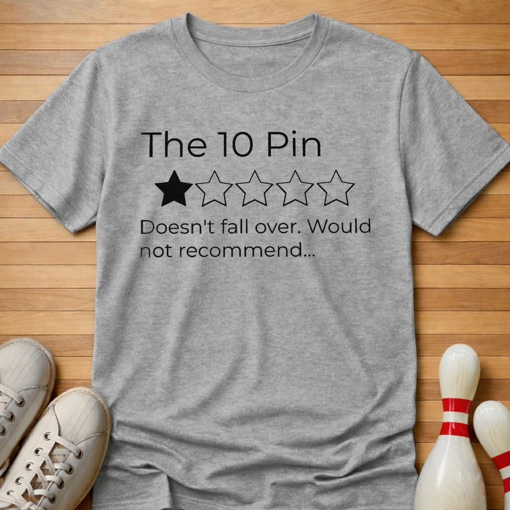10 Pin 1 Star T-Shirt Gift For Bowlers