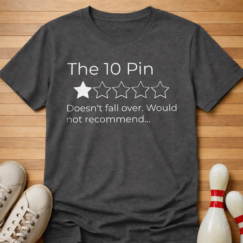 10 Pin 1 Star T-Shirt Gift For Bowlers