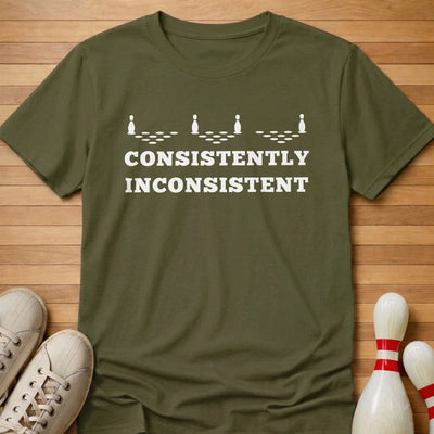 Never Consistent T-Shirt Gift For Bowlers