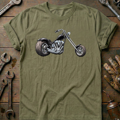Chopper Side Toonstyle Motorcycle T-Shirt US Gift For Biker