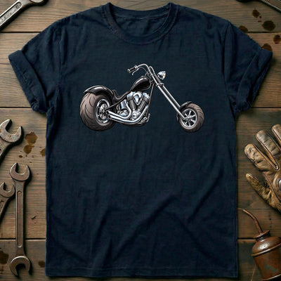 Chopper Side Toonstyle Motorcycle T-Shirt US Gift For Biker