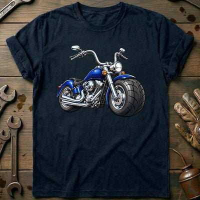 Cruiser Front Toonstyle Motorcycle T-Shirt US Gift For Biker