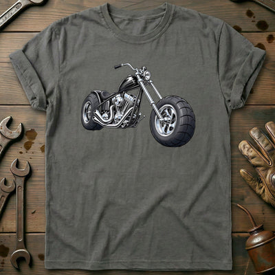 Chopper Front Toonstyle Motorcycle T-Shirt US Gift For Biker