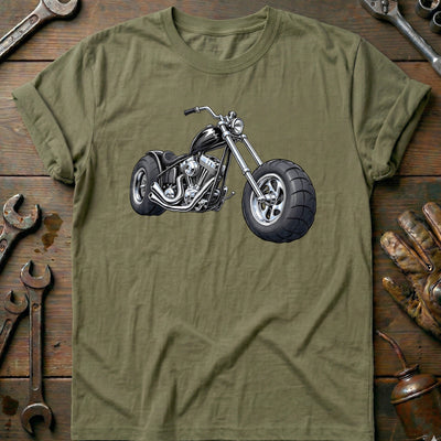 Chopper Front Toonstyle Motorcycle T-Shirt US Gift For Biker