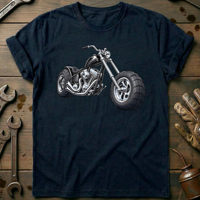 Chopper Front Toonstyle Motorcycle T-Shirt US Gift For Biker
