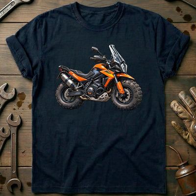 Adventure Side Toonstyle Motorcycle T-Shirt US Gift For Biker