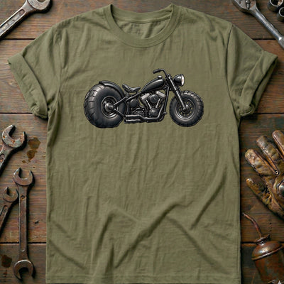 Bobber Side Toonstyle Motorcycle T-Shirt US Gift For Biker