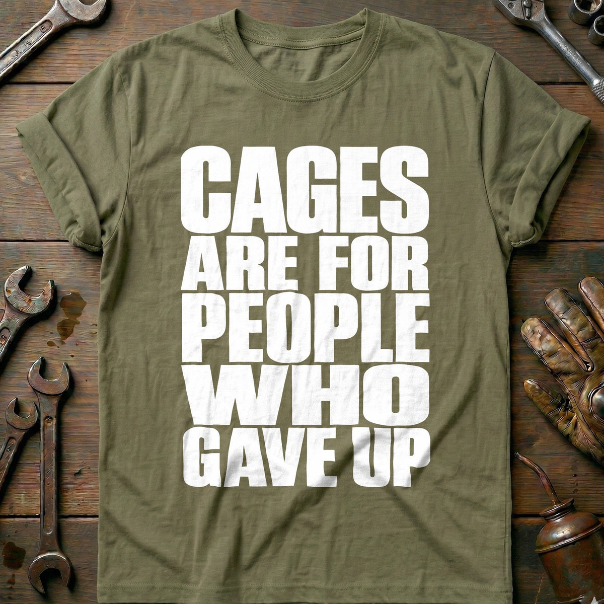 Cages Gave Up Motorcycle T-Shirt AU Gift For Biker